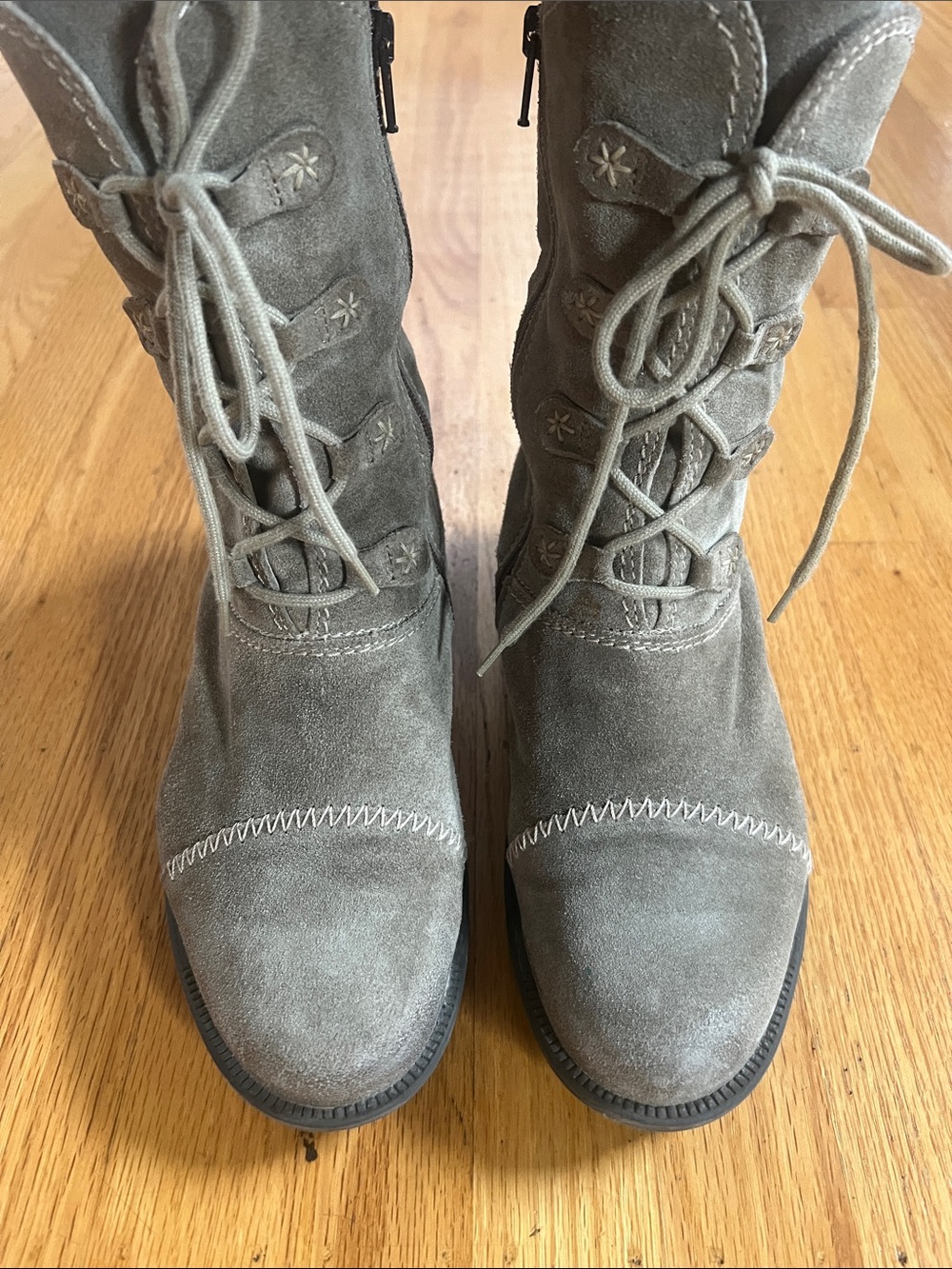 Josef Seibel Suede Lace-Up Mid-Calf Boots
